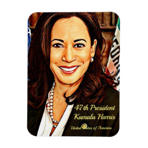 Magnet Flexible Kamala-Harris-47thPresident-United States of Amer_