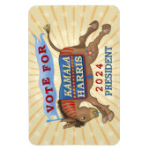 Magnet Flexible Kamala Harris Président 2024 Démocrate Donkey (Vertical)