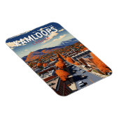 Magnet Flexible Kamloops Canada Travel Art Vintage (Côté Droit)