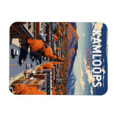 Magnet Flexible Kamloops Canada Travel Art Vintage (Horizontal)