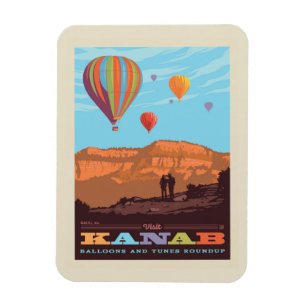 Magnet Flexible Kanab, Utah Ballons Et Roundup De Tunes