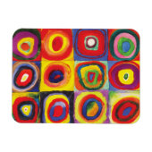 Magnet Flexible Kandinsky Carrés avec Cercles Concentriques, (Horizontal)