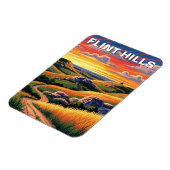 Magnet Flexible Kansas Flint Hills Travel Souvenir (Côté Gauche)
