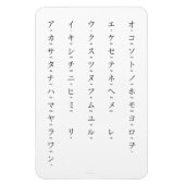 Magnet Flexible Katakana With Romaji Learn Japanese Characters (Vertical)