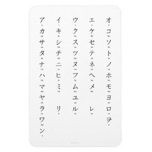 Magnet Flexible Katakana With Romaji Learn Japanese Characters