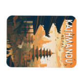 Magnet Flexible Kathmandu Nepal Travel Art Vintage (Horizontal)