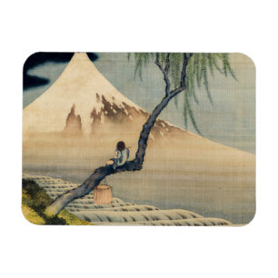 Magnet Flexible Katsushika Hokusai - Garçon regardant le Mont Fuji