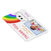 Magnet Flexible Kawaii Arc-en-ciel nuages Merci d'anniversaire Pho (Côté Droit)