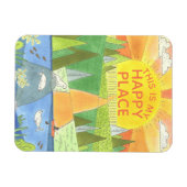 Magnet Flexible Kayak Sunrise avec Phoques Happy Place (Horizontal)