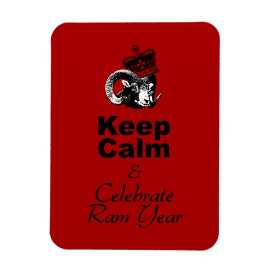Magnet Flexible Keep Calm and Celebrate Ram Year 2027 Mg (Vertical)