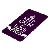 Magnet Flexible Keep Calm and Love Pigs (Côté Gauche)