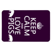 Magnet Flexible Keep Calm and Love Pigs (Horizontal)