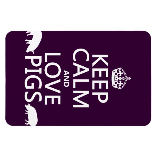 Magnet Flexible Keep Calm and Love Pigs (Horizontal)