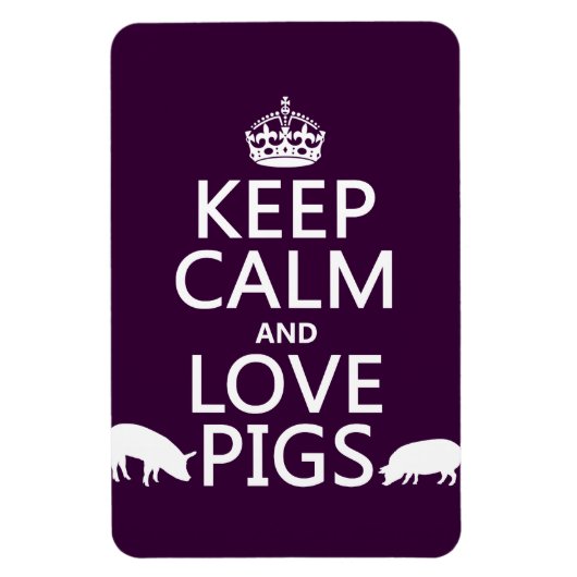 Magnet Flexible Keep Calm and Love Pigs (Vertical)