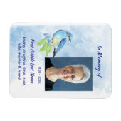 Magnet Flexible Keepsake Memorial  Bluebird Garden Bird  (Horizontal)