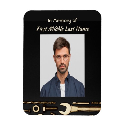 Magnet Flexible Keepsaké mémorial Outils de prière photo Mécanique (Vertical)