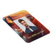 Magnet Flexible Keepsake Memorial  SemiTruck Tractor-trailer  (Côté Droit)