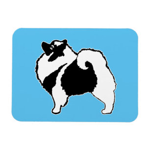Magnet Flexible Keeshond Graphics - Cute Original Chig Art