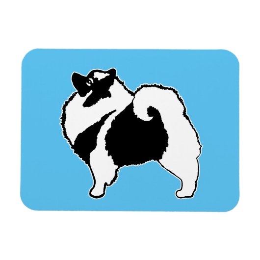 Magnet Flexible Keeshond Graphics - Cute Original Chig Art (Horizontal)