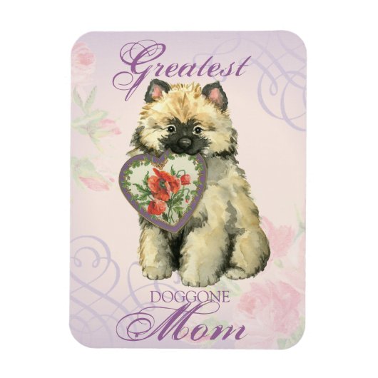 Magnet Flexible Keeshond Heart Maman (Vertical)