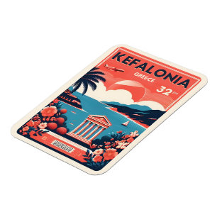 Magnet Flexible kefalonia grèce vintage souvenirs de voyage