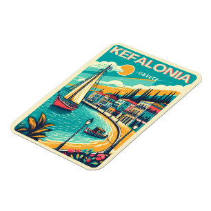 Magnet Flexible kefalonia grèce vintage souvenirs de voyage