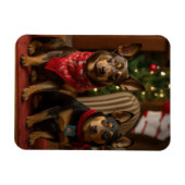 Magnet Flexible Kelpie australienne près de la cheminée Noël (Horizontal)