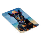 Magnet Flexible Kelpie australienne sur la plage, cadeau d'été amo (Côté Droit)