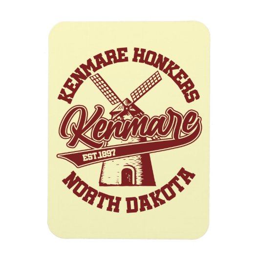 Magnet Flexible Kenmare, Dakota du Nord (Vertical)