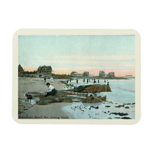 Magnet Flexible Kennebunk Beach, Maine 1915 Style Vintage (Horizontal)