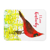 Magnet Flexible Kentucky Tourist Souvenir Cardinal State Bird (Horizontal)