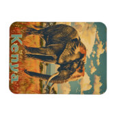 Magnet Flexible Kenya Elephant Vintage (Horizontal)