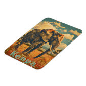 Magnet Flexible Kenya Elephant Vintage (Côté Gauche)