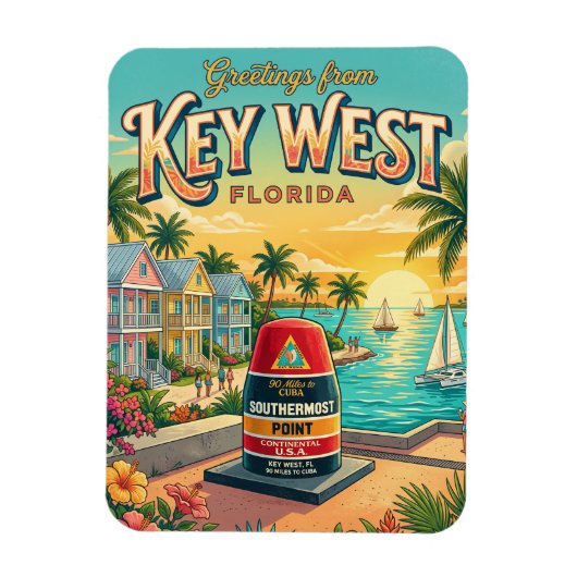 Magnet Flexible Key West Floride (Vertical)