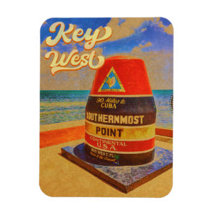 Magnet Flexible Key West Island Floride Palm Tree Beach Souvenir