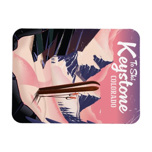 Magnet Flexible Keystone to ski (Horizontal)