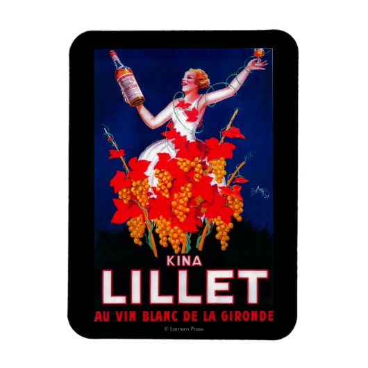 Magnet Flexible Kina Lillet Poster Vintage Europe (Vertical)