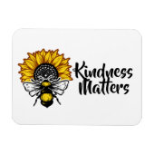 Magnet Flexible Kindness Matters Sunflower Bee (Horizontal)