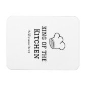 Magnet Flexible King of the cuisine chef cuisine ajouter nom couro (Horizontal)