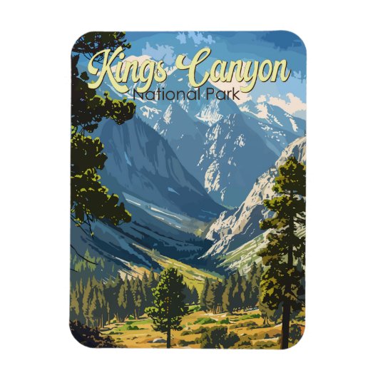 Magnet Flexible Kings Canyon National Park Illustration Art de voy (Vertical)
