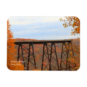 Magnet Flexible Kinzua Bridge Coloré Automne Scène Souvenir Fridge