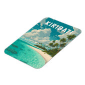 Magnet Flexible Kiribati Illustration Travel Art Vintage (Côté Gauche)