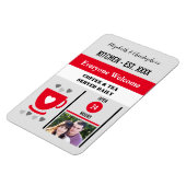 Magnet Flexible Kitchen année café thé photo rouge (Côté Gauche)