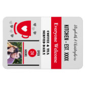 Magnet Flexible Kitchen année café thé photo rouge (Horizontal)