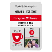 Magnet Flexible Kitchen année café thé photo rouge (Vertical)