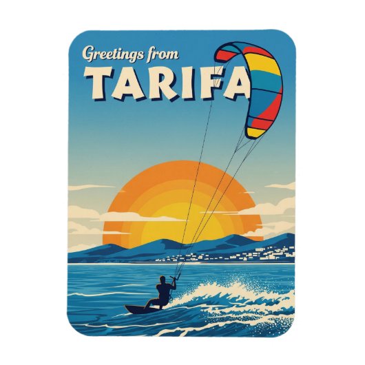 Magnet Flexible Kitesurfing Tarifa Espagne Voyage (Vertical)