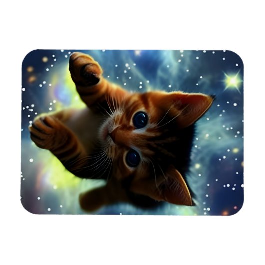 Magnet Flexible Kitten Courant Dans L'Espace (Horizontal)