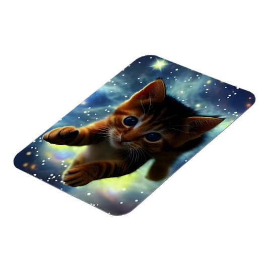 Magnet Flexible Kitten Courant Dans L'Espace (Côté Gauche)