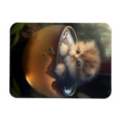 Magnet Flexible Kitten dans une teacup orange Aimant flexible (Horizontal)