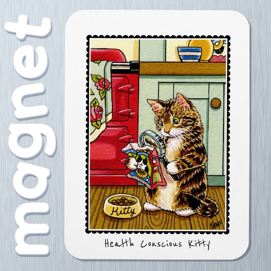 Magnet Flexible Kitty Cat Conscience de la santé drôle Personnalis